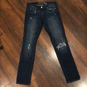 American Eagle topped skinny jeans
